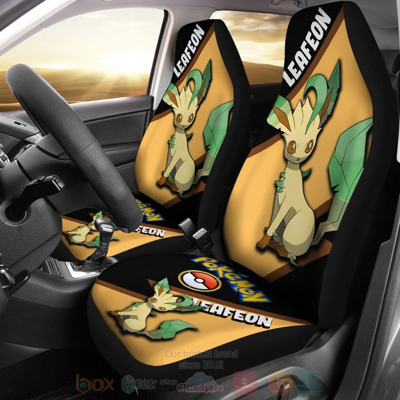Leafeon Anime Pokemon Car Seat Cover