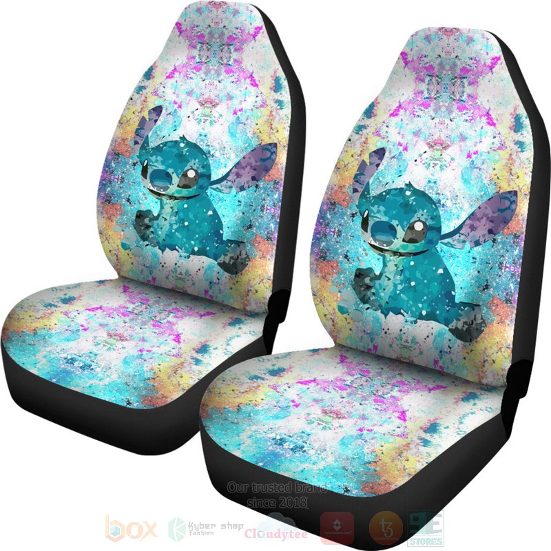 Lilo And Stitch Watercolor Car Seat Cover 1