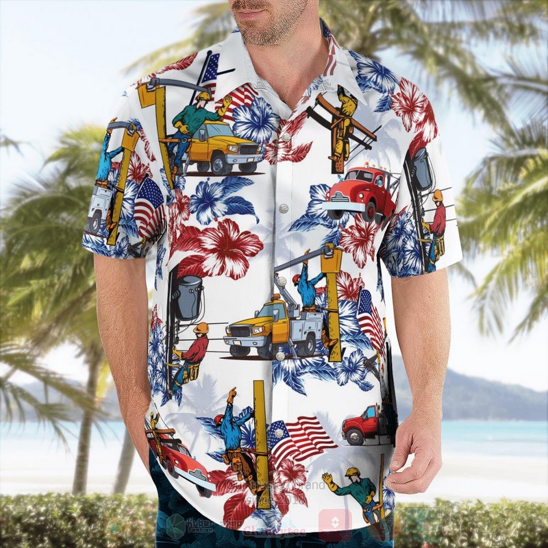 Lineman 4th of July Hawaiian Shirt 1 2