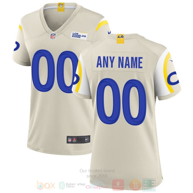 Los Angeles Rams Bone Custom Football Jersey