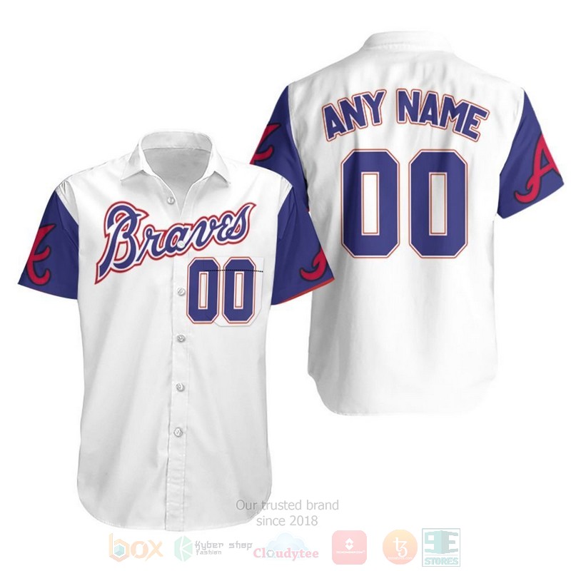 MLB Personalized Atlanta Braves 2020 White And Blue Hawaiian Shirt