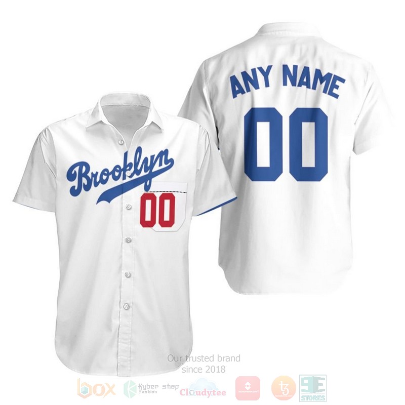 MLB Personalized Brooklyn Dodgers 2020 White Hawaiian Shirt