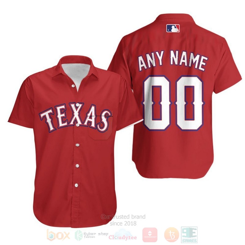 MLB Personalized Texas Rangers 2020 Alternative Red Hawaiian Shirt