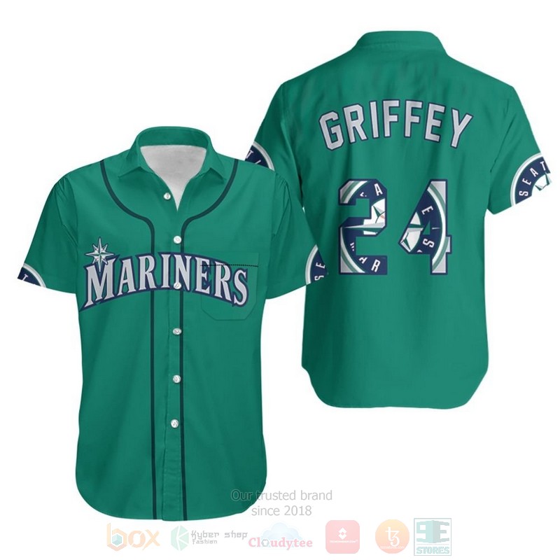 MLB Seattle Mariners Ken Griffey Jr 24 2020 Green Hawaiian Shirt