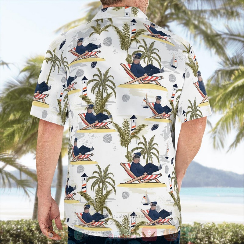 Man and Lighthouse In The Sea Hawaiian Shirt 1