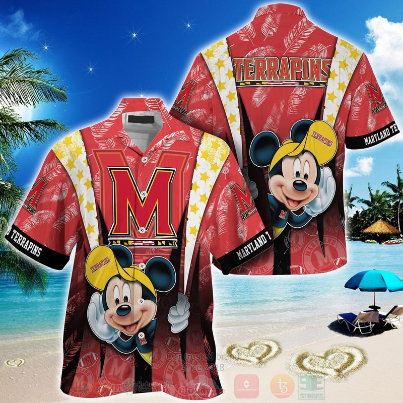 Maryland Terrapins Mickey Mouse Hawaiian Shirt