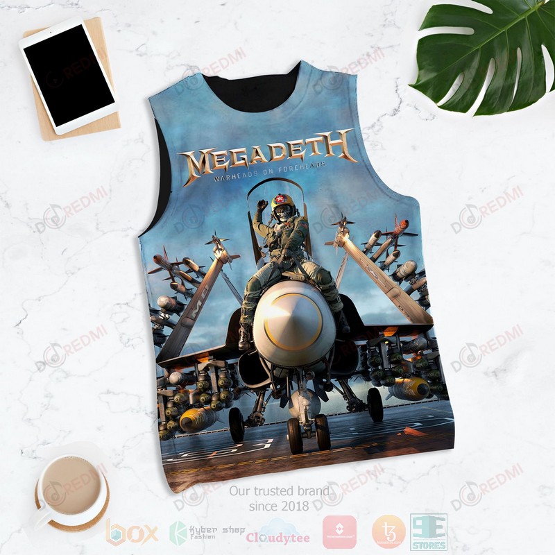 NEW Megadeth Warheads on Foreheads Album 3D Tank Top2