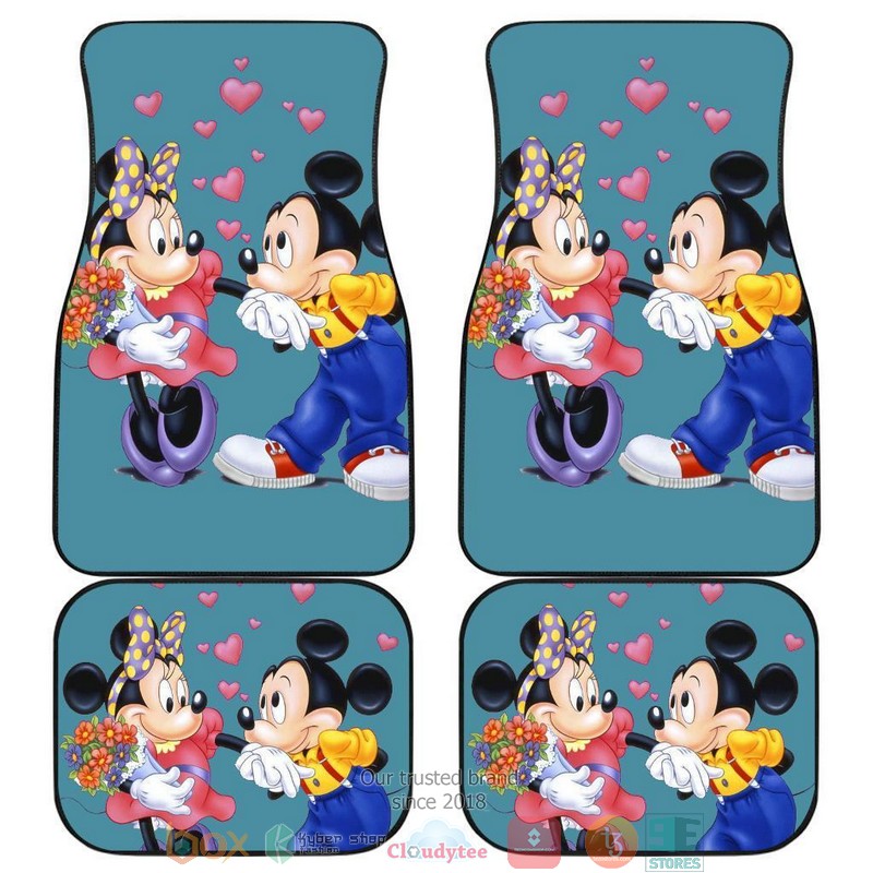 Mickey And Minnie Disney Cartoon Car Floor Mats