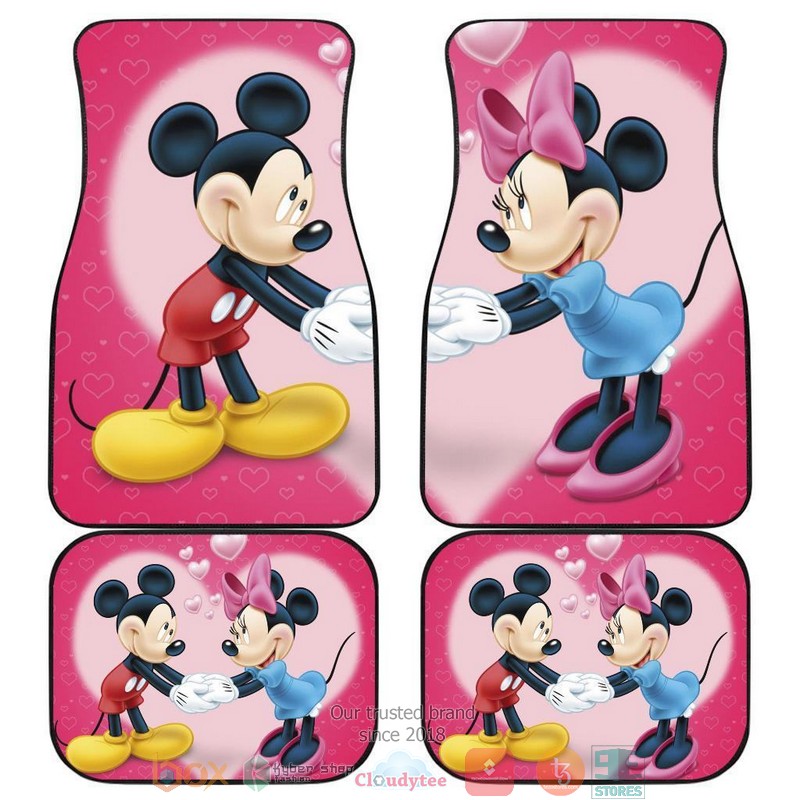 Mickey And Minnie Mouse Disney Cartoon Car Floor Mats