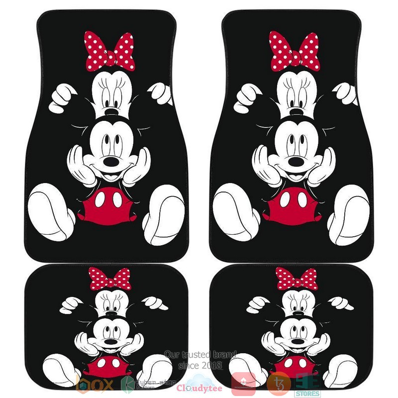 Mickey and Minnie Cute Disney Cartoon Car Floor Mats