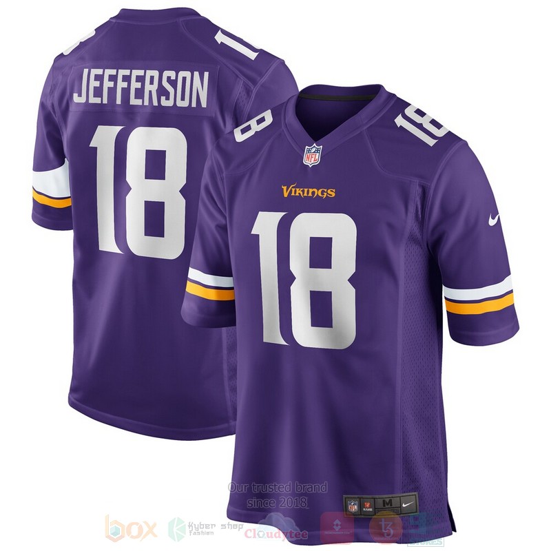 Minnesota Vikings Justin Jefferson Purple Football Jersey