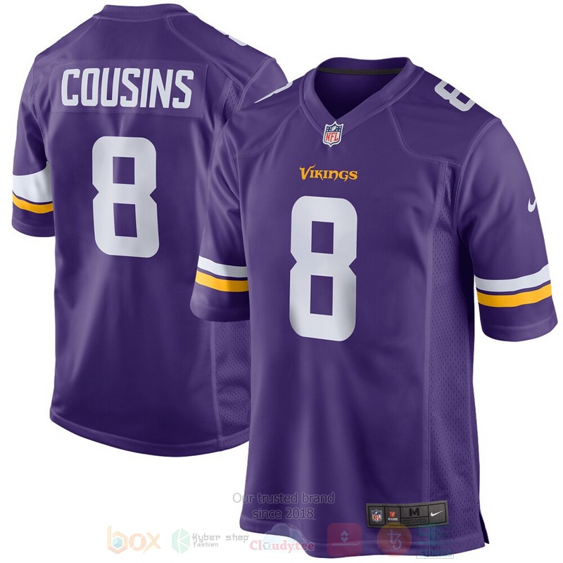 Minnesota Vikings Kirk Cousins Purple Football Jersey