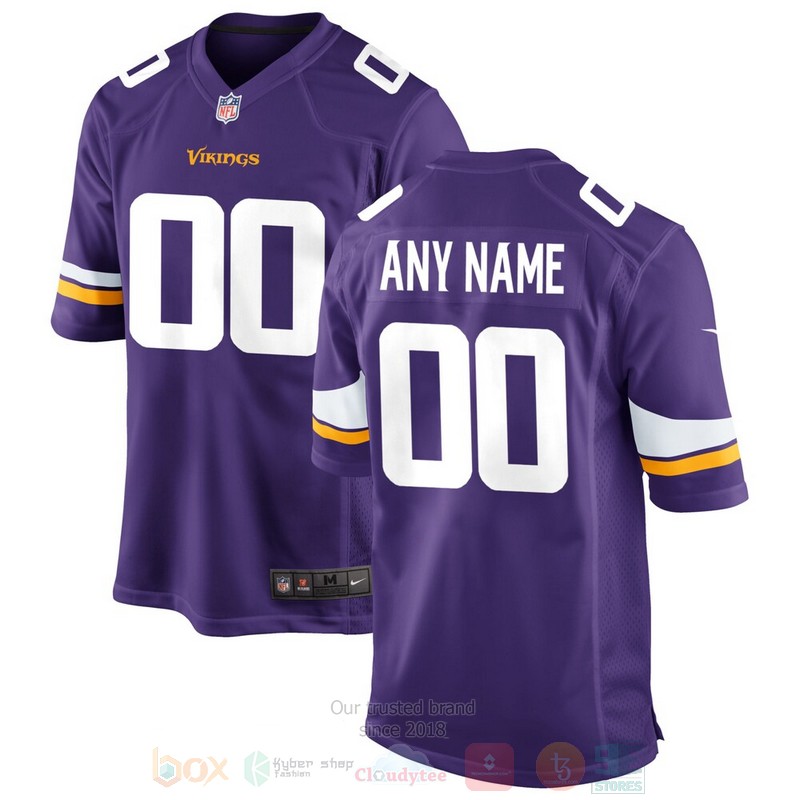 Minnesota Vikings Purple Custom Football Jersey