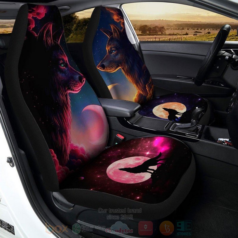 Moonlight Spirit Wolf Car Seat Covers 1