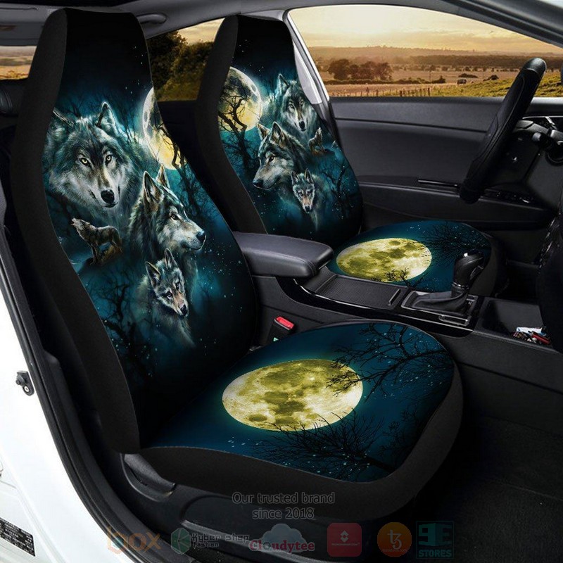 Moonlight Wolves Wolf For Wolf Lover Car Seat Covers 1