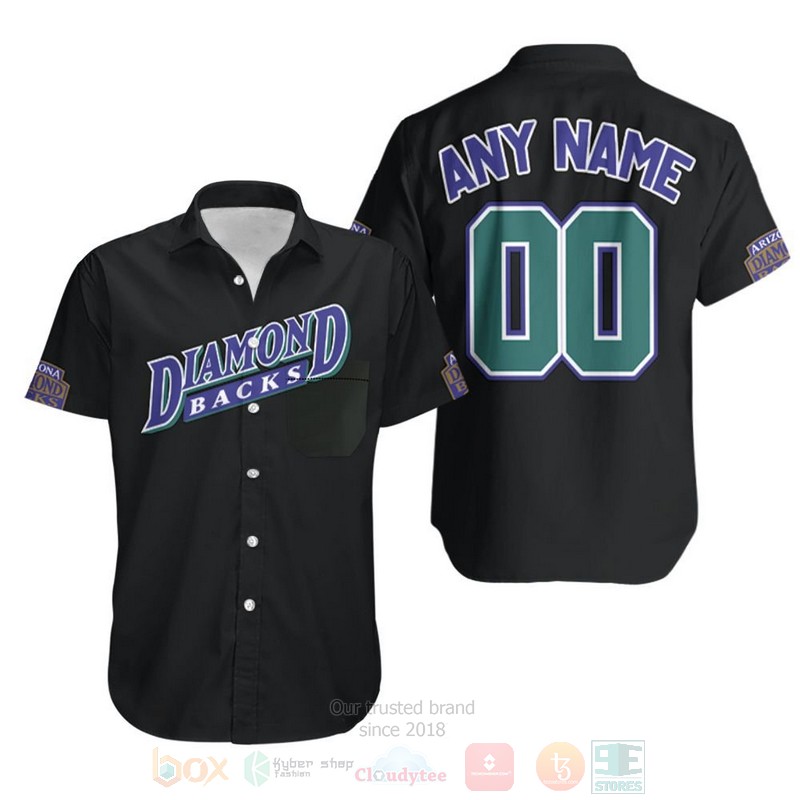 NBA Personalized Arizona Diamondbacks Alternative Black Hawaiian Shirt