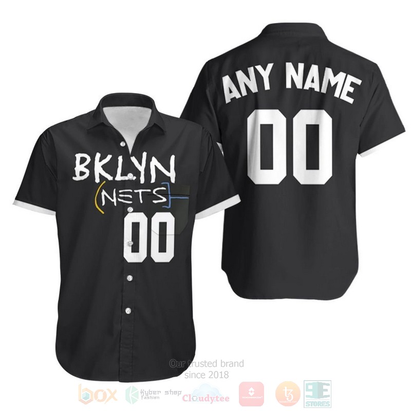 NBA Personalized Brooklyn Nets 2021 City Black Hawaiian Shirt