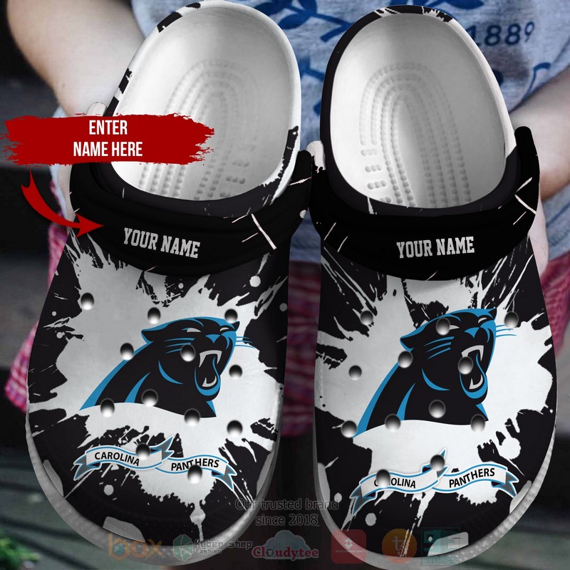 NFL Carolina Panthers Custom Name Crocband Crocs Clog Shoes