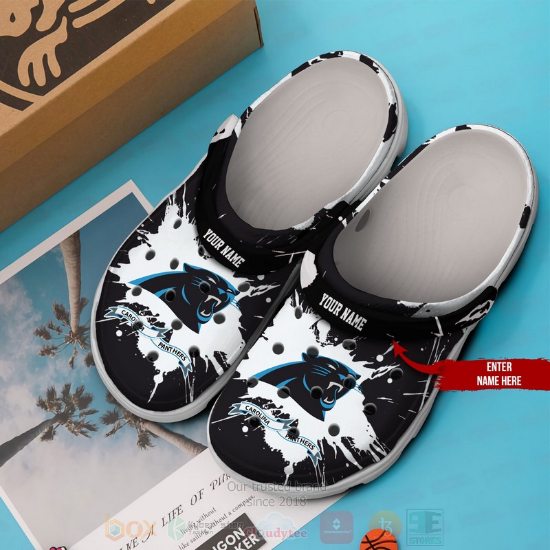 NFL Carolina Panthers Custom Name Crocband Crocs Clog Shoes 1