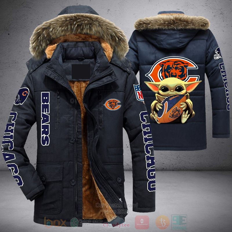 NFL Chicago Bears Baby Yoda Parka Jacket 1