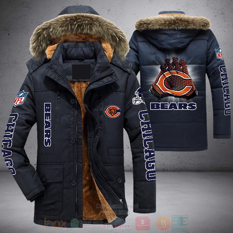 NFL Chicago Bears Gloves Parka Jacket 1