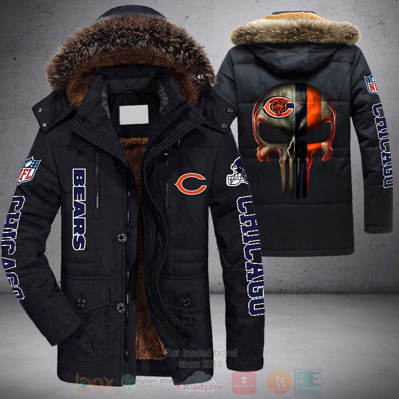 NFL Chicago Bears Skull Punisher Parka Jacket