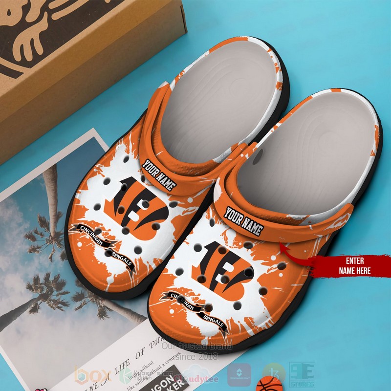 NFL Cincinnati Bengals Custom Name Crocband Crocs Clog Shoes 1