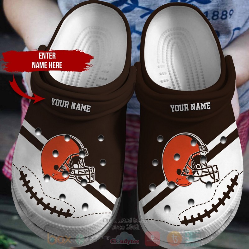 NFL Cleveland Browns Custom Name Crocband Crocs Clog Shoes