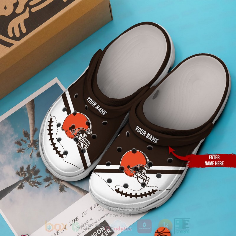 NFL Cleveland Browns Custom Name Crocband Crocs Clog Shoes 1