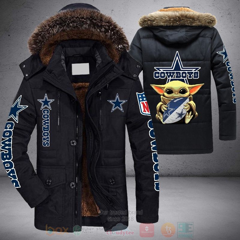 NFL Dallas Cowboys Baby Yoda Parka Jacket 1