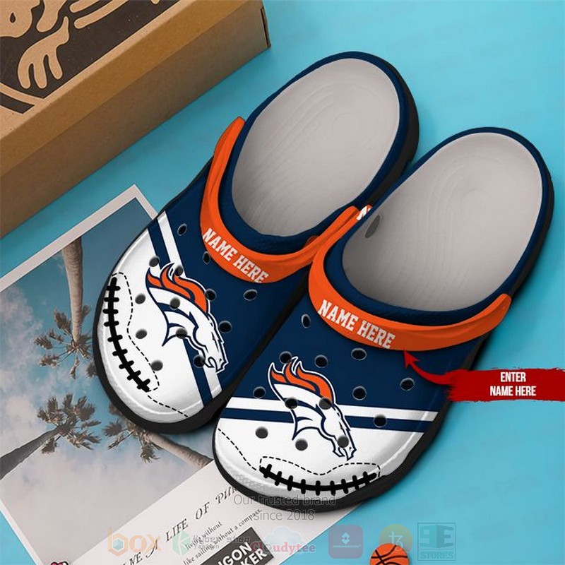 NFL Denver Broncos Custom Name Crocband Crocs Clog Shoes 1