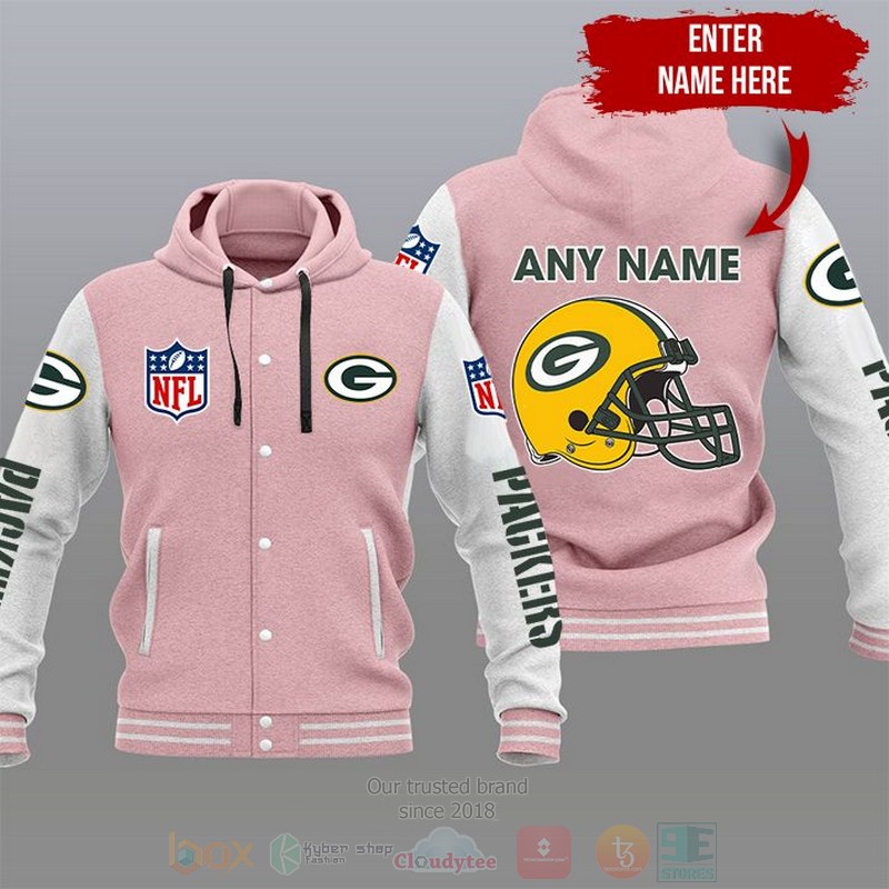 NFL Green Bay Packers Custom Name Varsity Hoodie Jacket