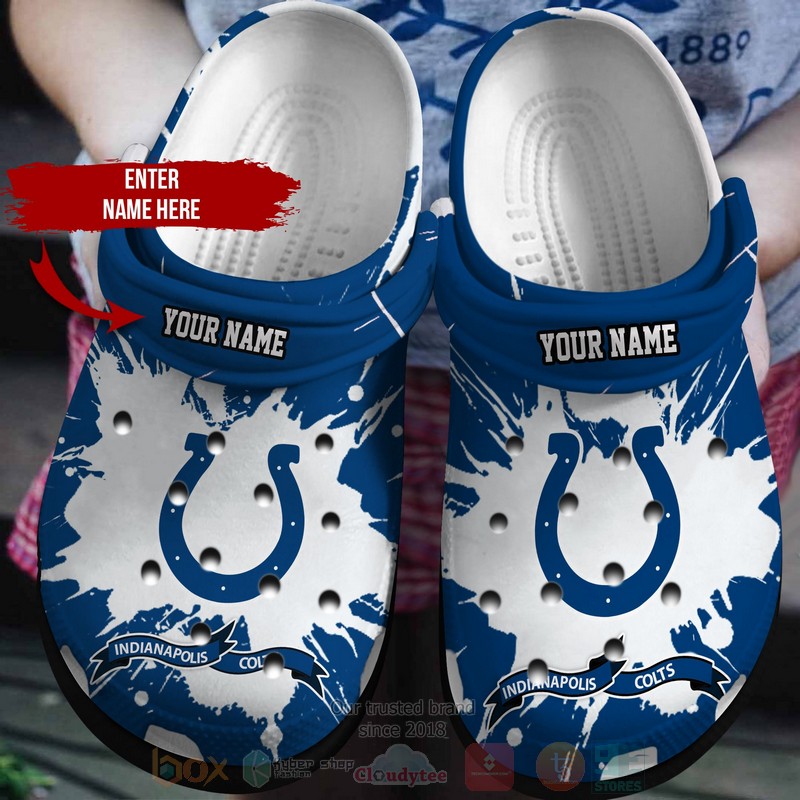 NFL Indianapolis Colts Custom Name Crocband Crocs Clog Shoes