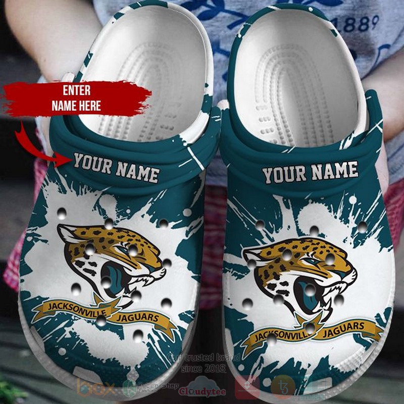 NFL Jacksonville Jaguars Custom Name Crocband Crocs Clog Shoes