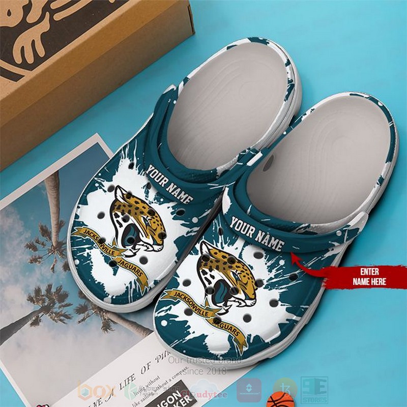 NFL Jacksonville Jaguars Custom Name Crocband Crocs Clog Shoes 1
