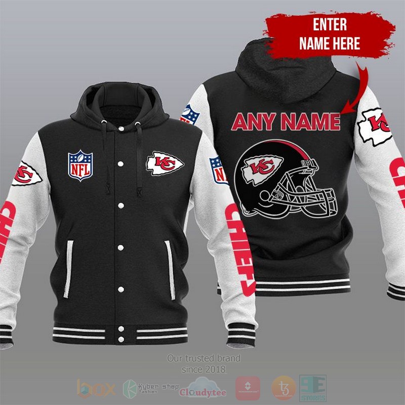 NFL Kansas City Chiefs Custom Name Varsity Hoodie Jacket