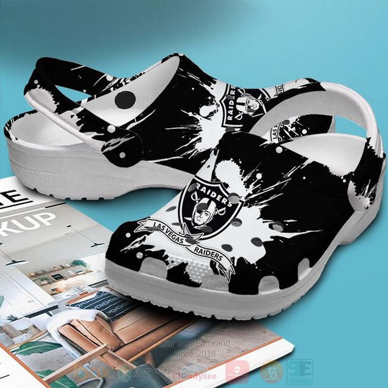 NFL Las Vegas Raiders Custom Name Crocband Crocs Clog Shoes 1