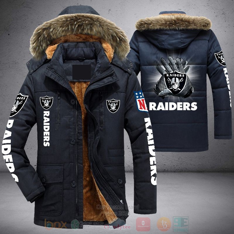 NFL Las Vegas Raiders Gloves Parka Jacket 1