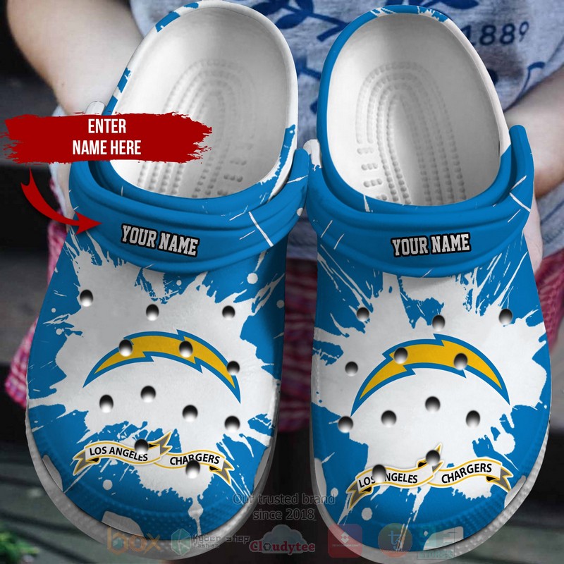 NFL Los Angeles Chargers Custom Name Crocband Crocs Clog Shoes