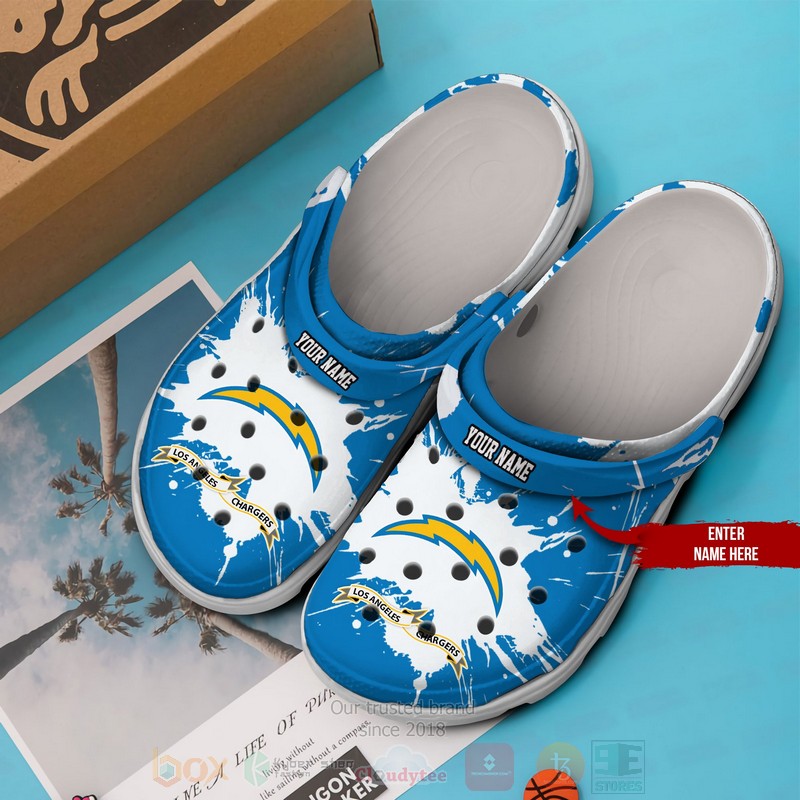 NFL Los Angeles Chargers Custom Name Crocband Crocs Clog Shoes 1