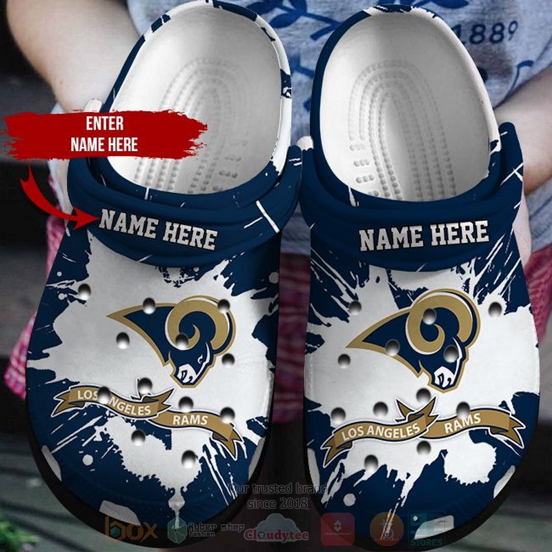 NFL Los Angeles Rams Custom Name Crocband Crocs Clog Shoes