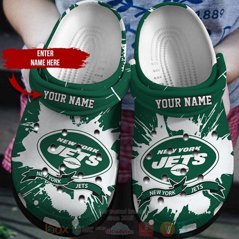 NFL New York Jets Custom Name Crocband Crocs Clog Shoes