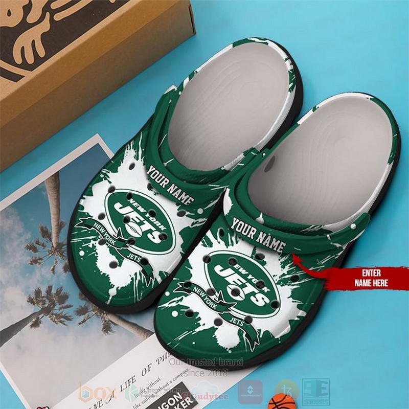 NFL New York Jets Custom Name Crocband Crocs Clog Shoes 1