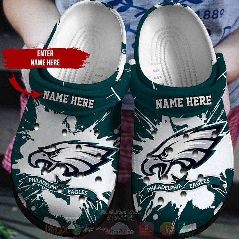 NFL Philadelphia Eagles Custom Name Crocband Crocs Clog Shoes