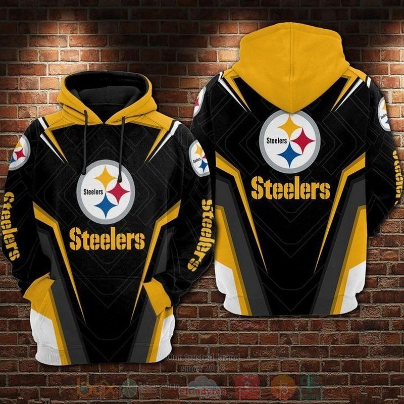 NFL Pittsburgh Steelers 3D Hoodie Parka Jacket