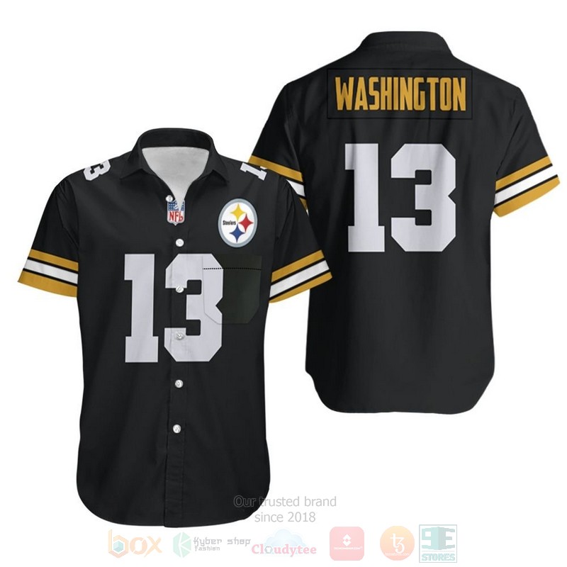 NFL Pittsburgh Steelers James Washington Game Black Hawaiian Shirt