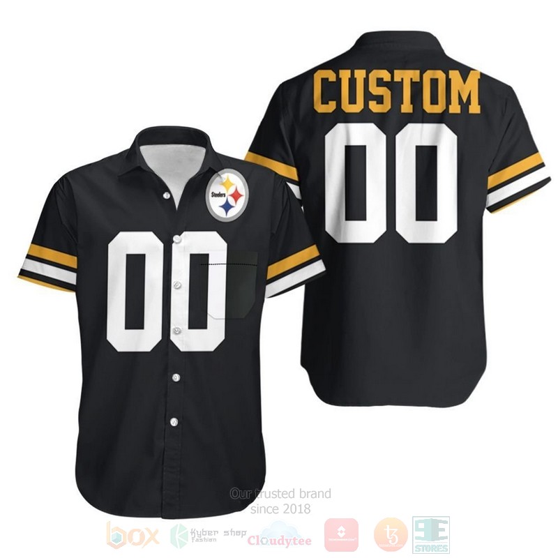 NFL Pittsburgh Steelers Personalized Game Black Hawaiian Shirt