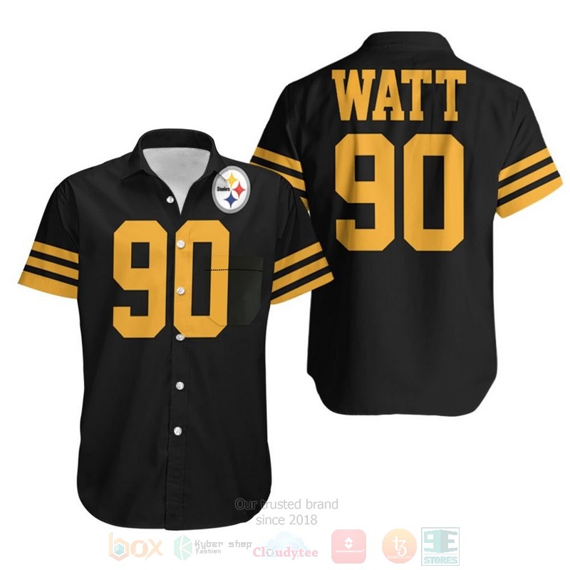 NFL Pittsburgh Steelers Rush T J Watt Hawaiian Shirt