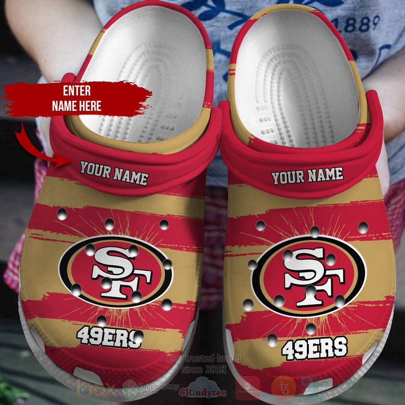 NFL San Francisco 49ers Custom Name Crocband Crocs Clog Shoes