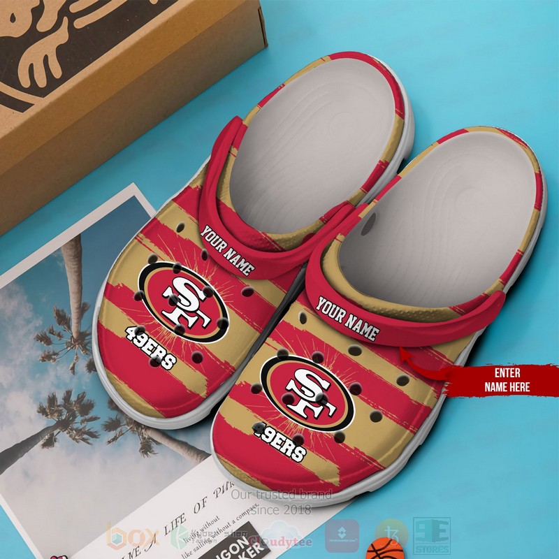 NFL San Francisco 49ers Custom Name Crocband Crocs Clog Shoes 1